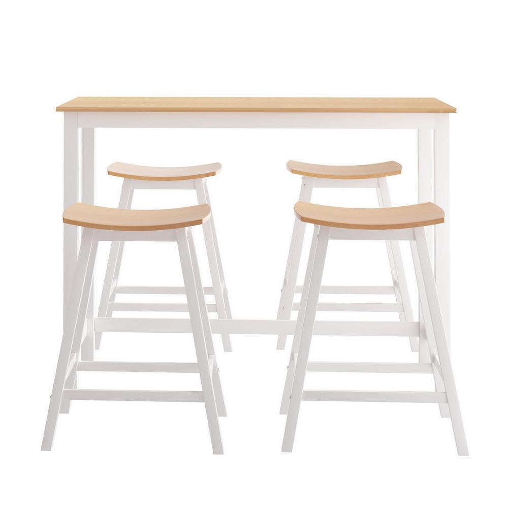 &Solid Wood Bar Table and Stoo - Home Bar Stools recension och pris