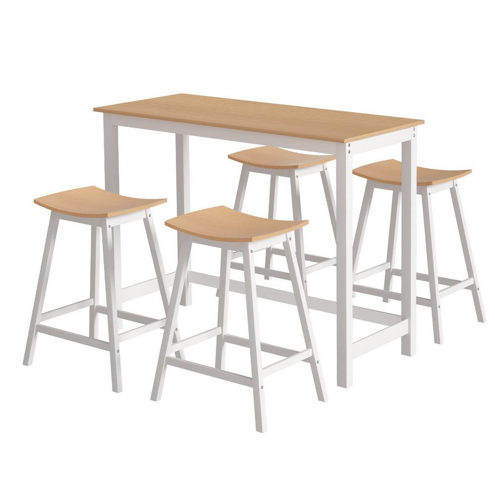 &Solid Wood Bar Table and Stoo - Home Bar Stools recension och pris