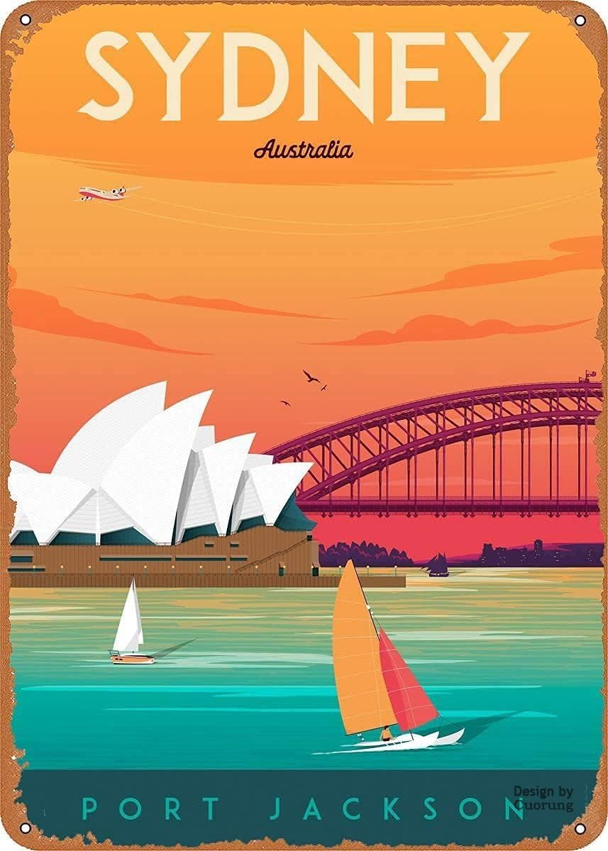 Man Cave Decor Travel Metal Ti - Home Bar Sydney recension och pris