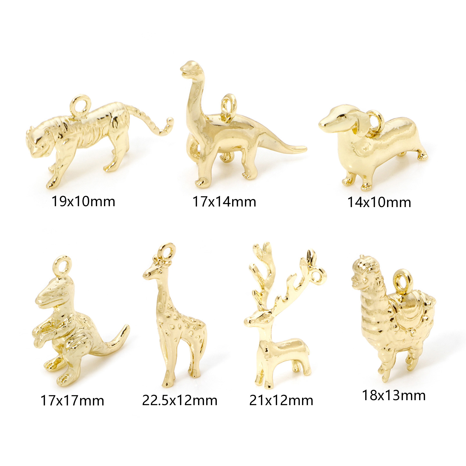 2pcs Animal Brass Charms 18k G - Bar Cart Gold recension och pris