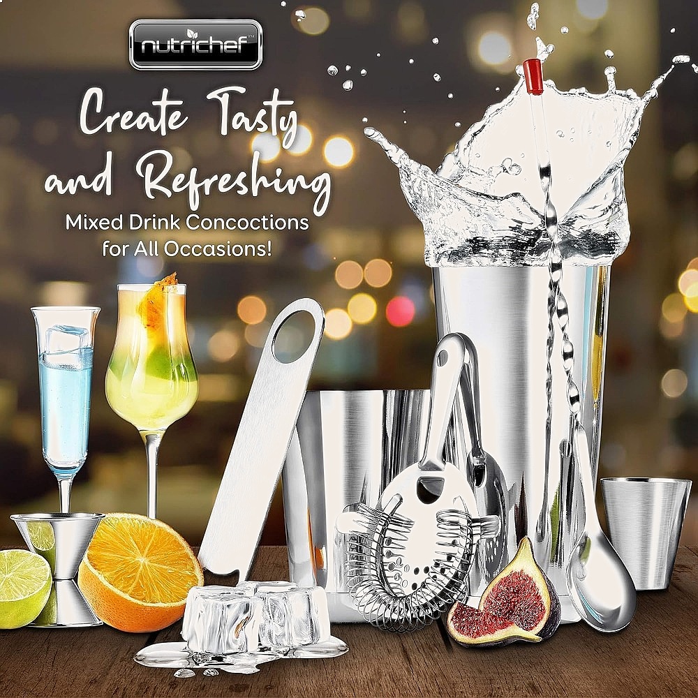 15-Piece Stainless Steel Cockt - Cocktail Recipe Book recension och pris