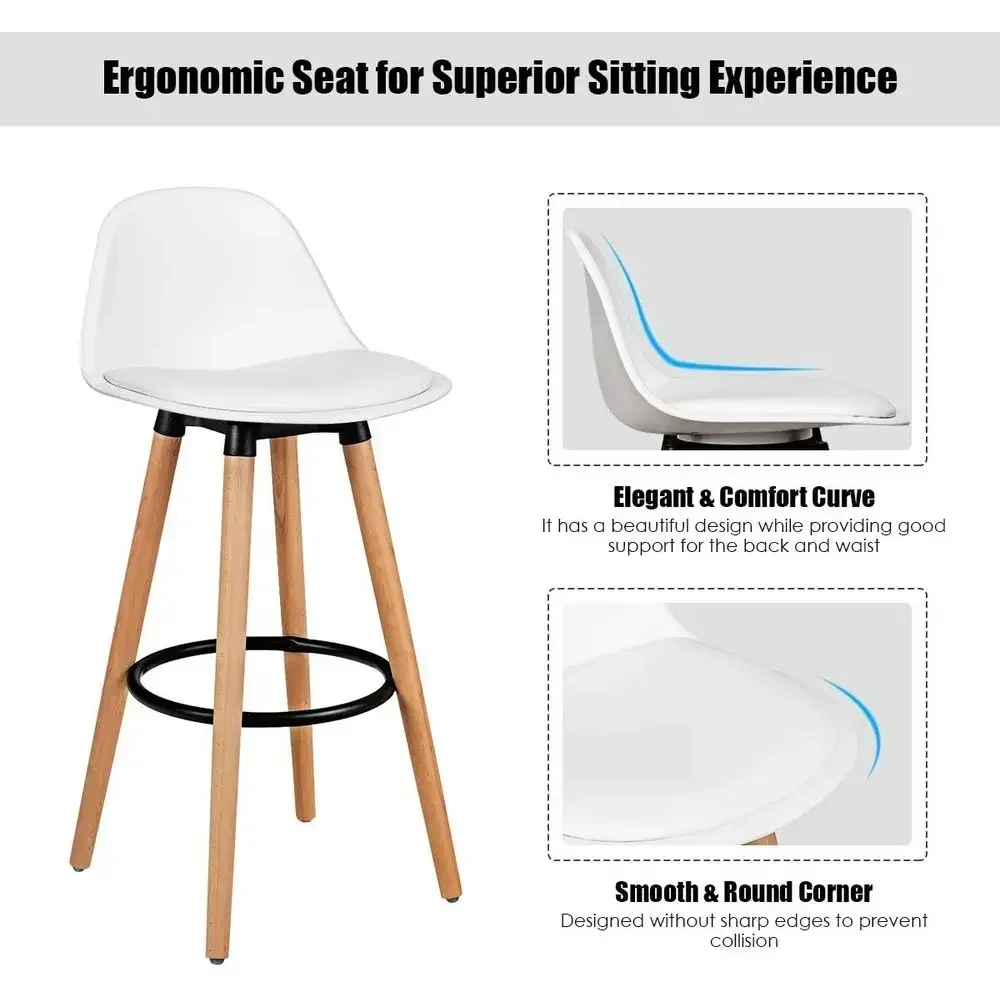 Set of 4 Bar Stools with PU Le - Home Bar Stools recension och pris