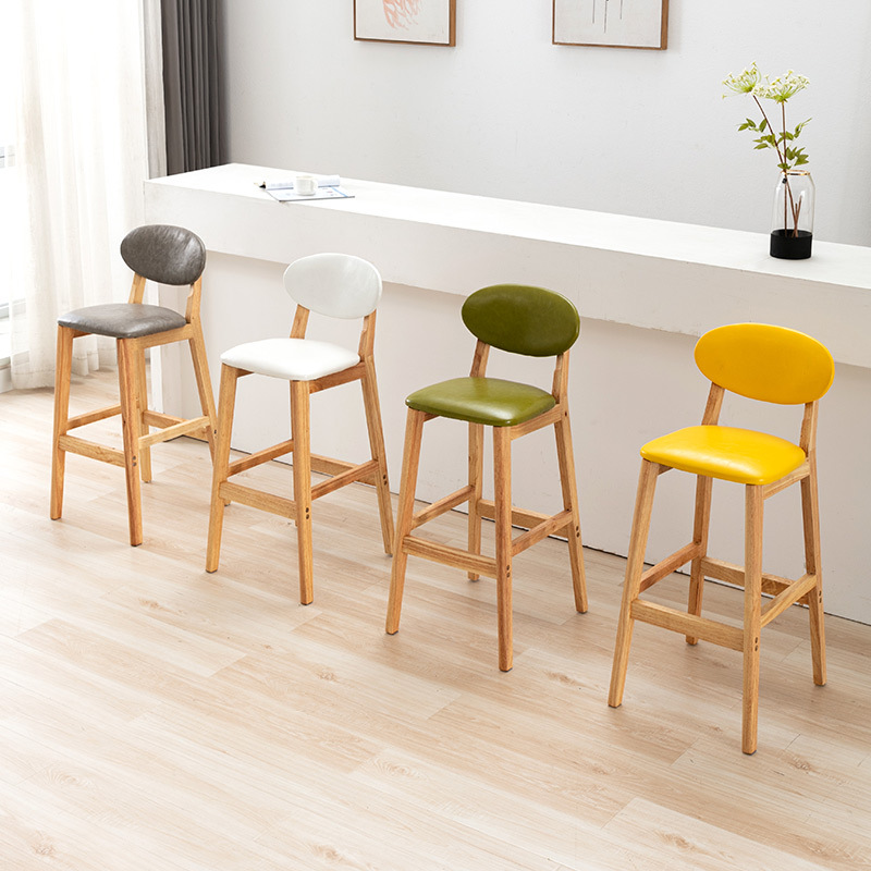 Simple solid wood bar chair, d - Home Bar Stools recension och pris
