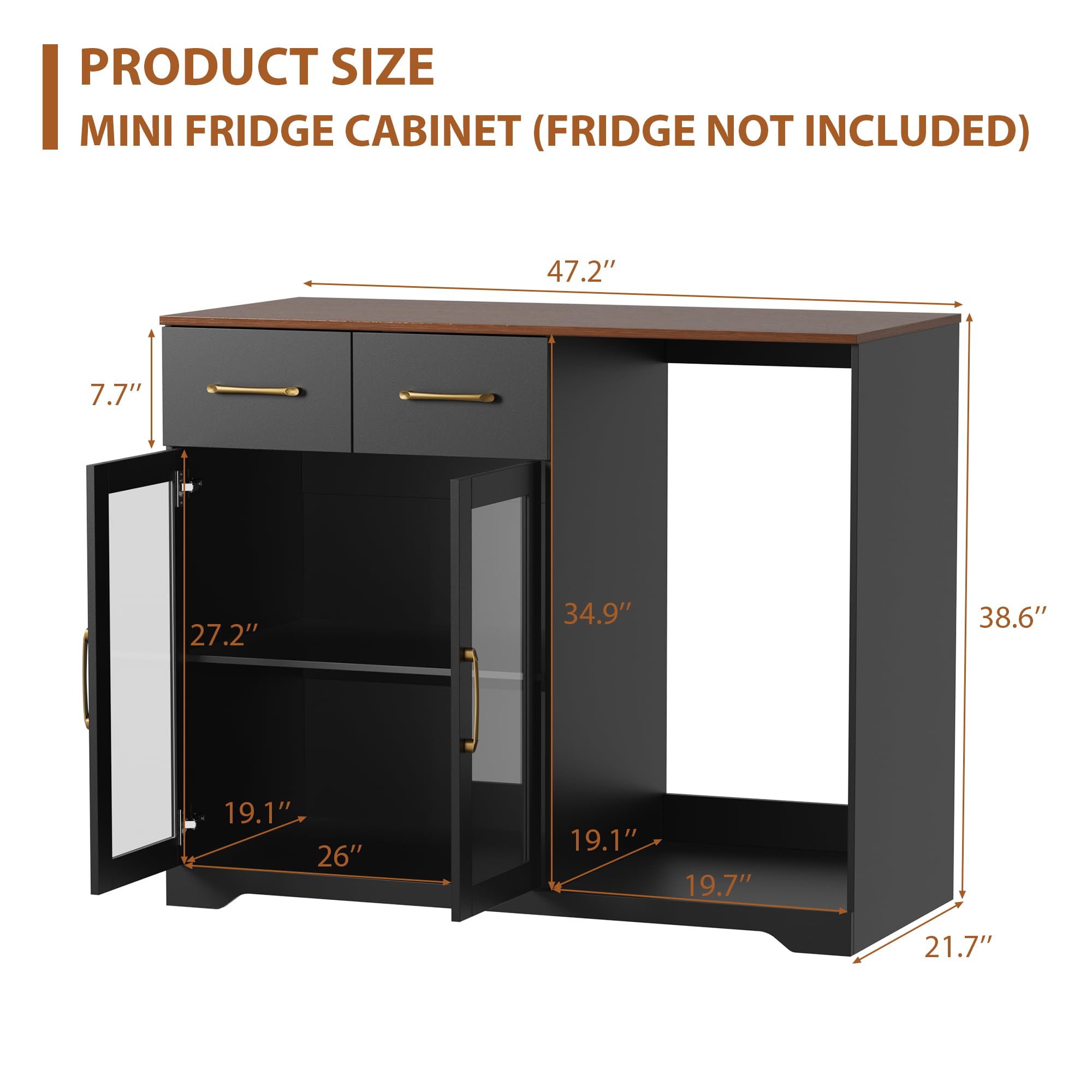 Coffee Bar Cabinet With Mini F - Home Bar And Fridge recension och pris