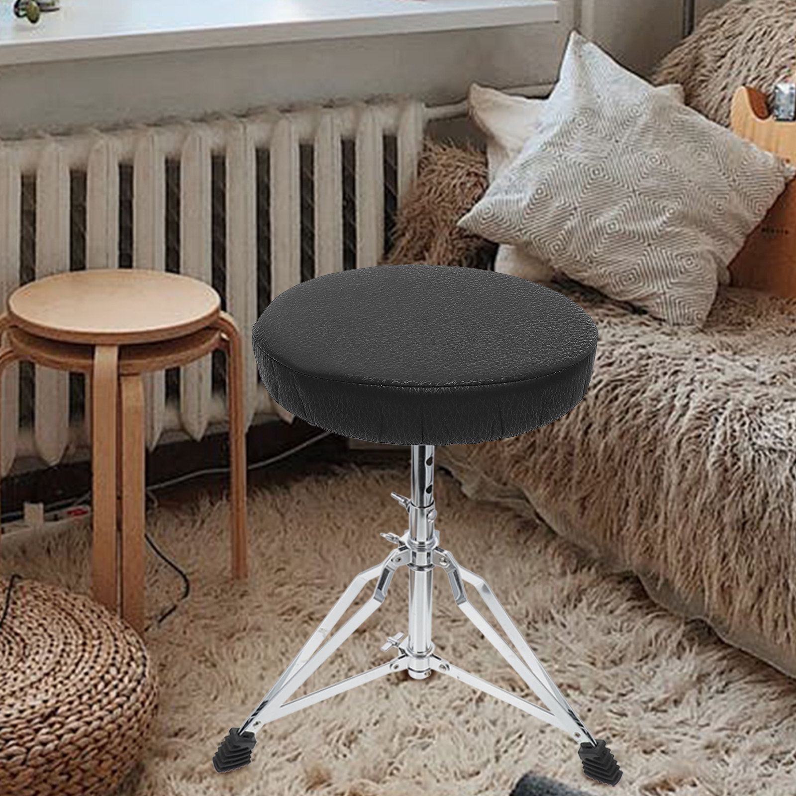 Super Round Stool Cover Black  - Home Bar Stools recension och pris
