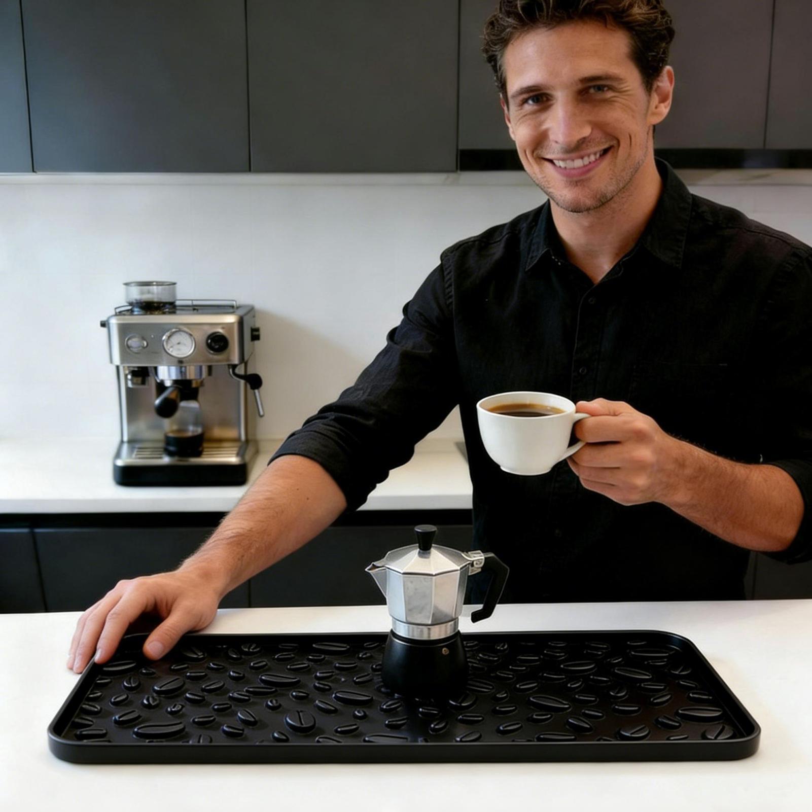 Coffee Mat Non-Slip Heat Insul - Bar Mat Rubber recension och pris