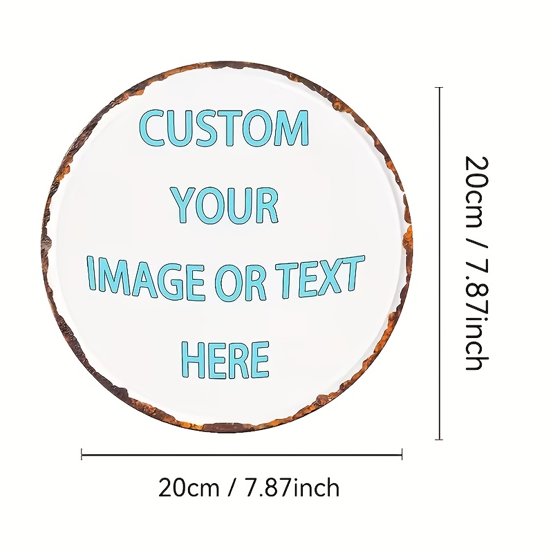 Custom Round Metal Tin Sign, P - Home Bar Accessories recension och pris